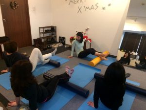 xmas event lesson stretch pole photo クリスマスイベント　プチレッスン体験　ストレッチポール　写真