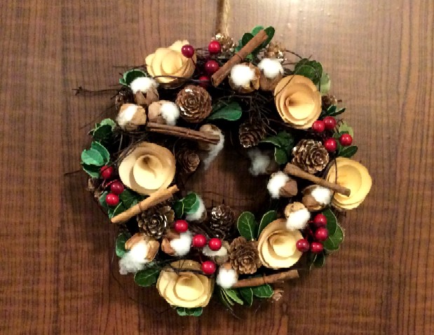 Xmas Wreath Cotton photo クリスマスイベント　リース　コットン　写真