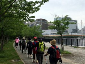 BeachPilates Nordic Walking ビーチピラティス ノルディックウォーキング 北浜 はちけんや 桜ノ宮 写真